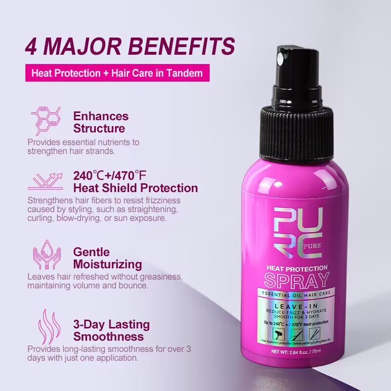 PURC Heat Protectant Spray Coc - огляд і ціна Hair Care Heat Protectant