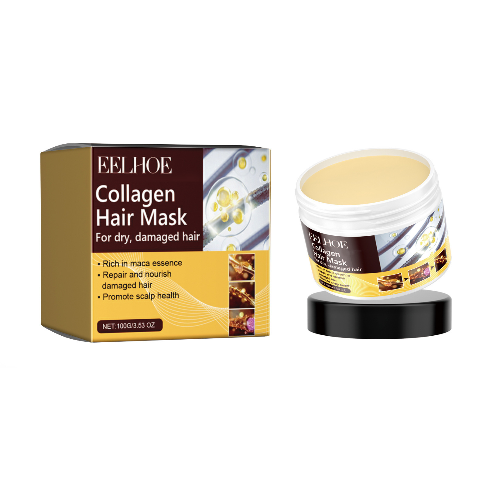 EELHOE Collagen Hair Mask Anti - огляд і ціна Hair Care Vegan