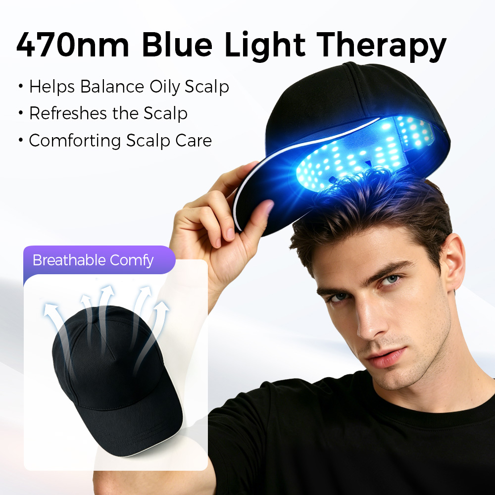LED Hair Growth Cap Red Blue L - огляд і ціна Hair Care Vegan